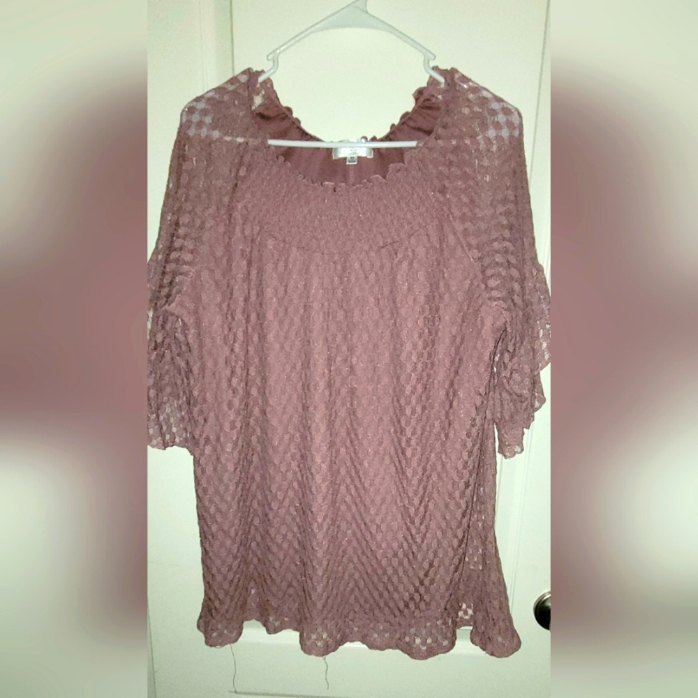 Mauve lace shirt